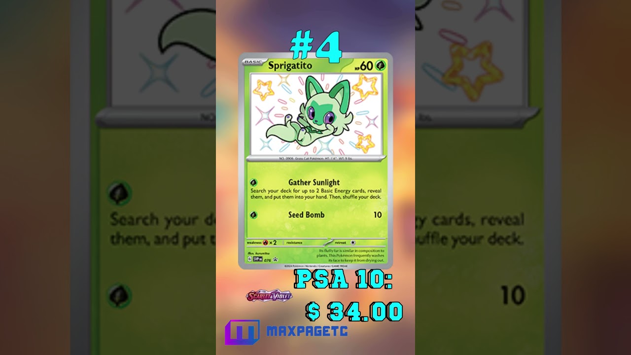 Top 5 Sprigatito Pokémon Cards! 