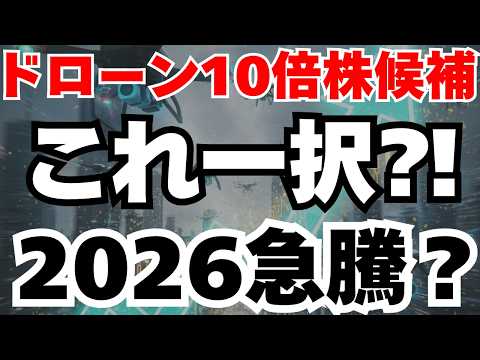 【国策】ドローン市場でテンバガーを狙える独占企業はこれ一択⁈