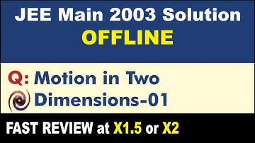 JEE Main 2003 Physics Solutions | Motion in Two Dimensions-01