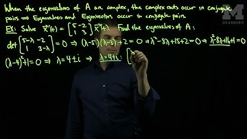 The Eigenvalue Method to Solve Systems  Complex Eigenvalues