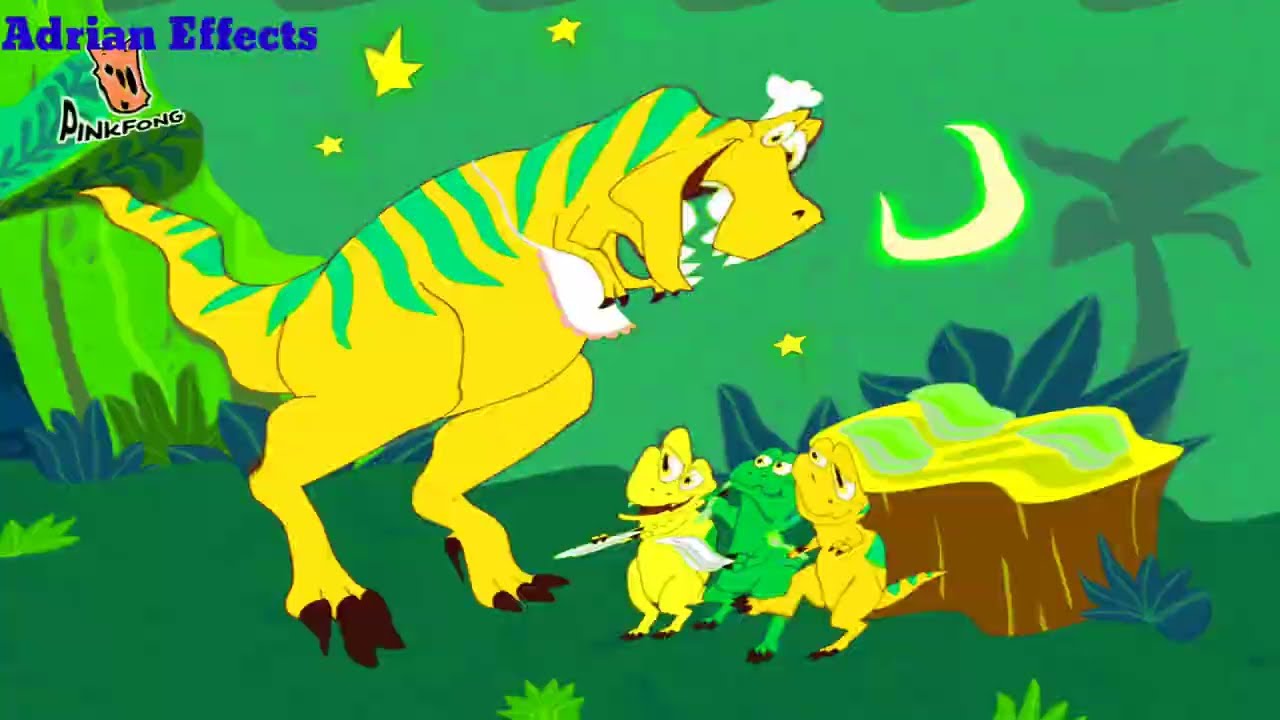 Tyrannosaurus Roar! 🦖🥩 More Meat! Dino Action Song Loop | Adrian Effects