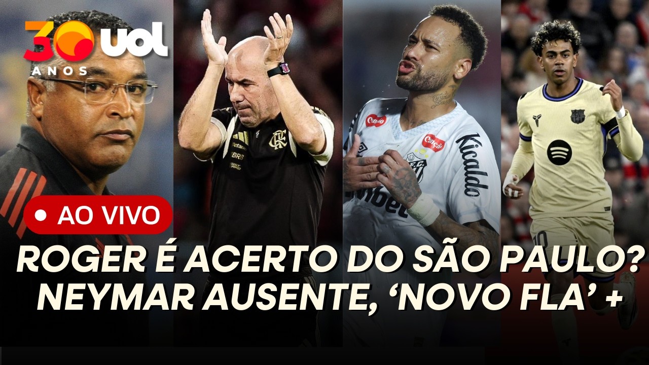 ROGER MACHADO VAI DAR CERTO NO SÃO PAULO? NEYMAR AUSENTE NO SANTOS! 'NOVO FLAMENGO' COM JARDIM?