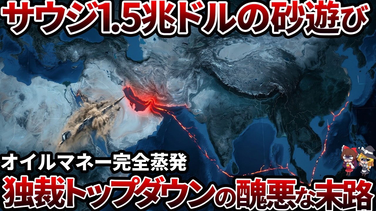 【原油供給20％喪失の危機】サウジアラビア地政学の敗北と日本のシーレーン分断が招く圧倒的損失【ゆっくり解説】