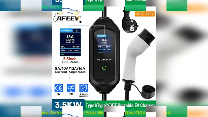 AFEEV Portable EV Charger Type2 IEC62196-2 16A EVSE Fast Charging