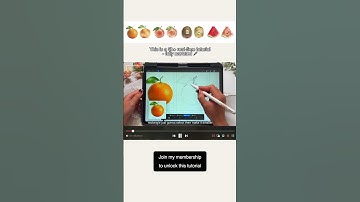 Digital Watercolor Orange in Procreate 🍊 | Real-Time Drawing Tutorial Preview #procreate #tutorial