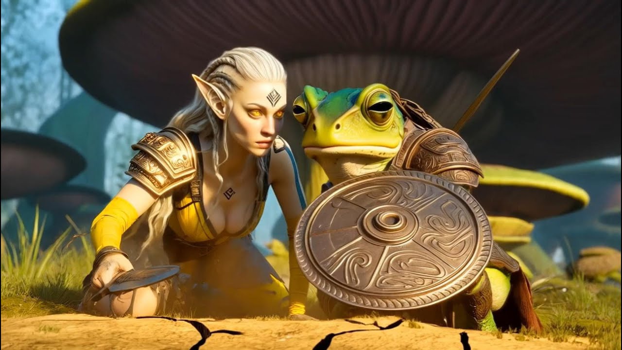 The Frog Warrior & the Elf: The Door Beneath the Last Green - Storytelling - Neon verse Sci-Fi