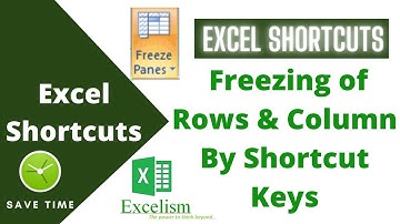 Freezing Rows and Columns  in Excel By Excel Shortcut Keys | Excel Shortcuts