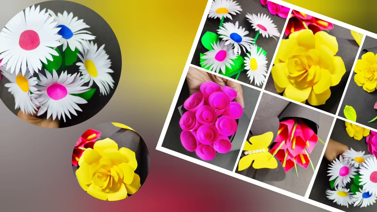 Flower bouquets || Easy And Beautiful Crafts Idea || Diy Paper craft Home Decor