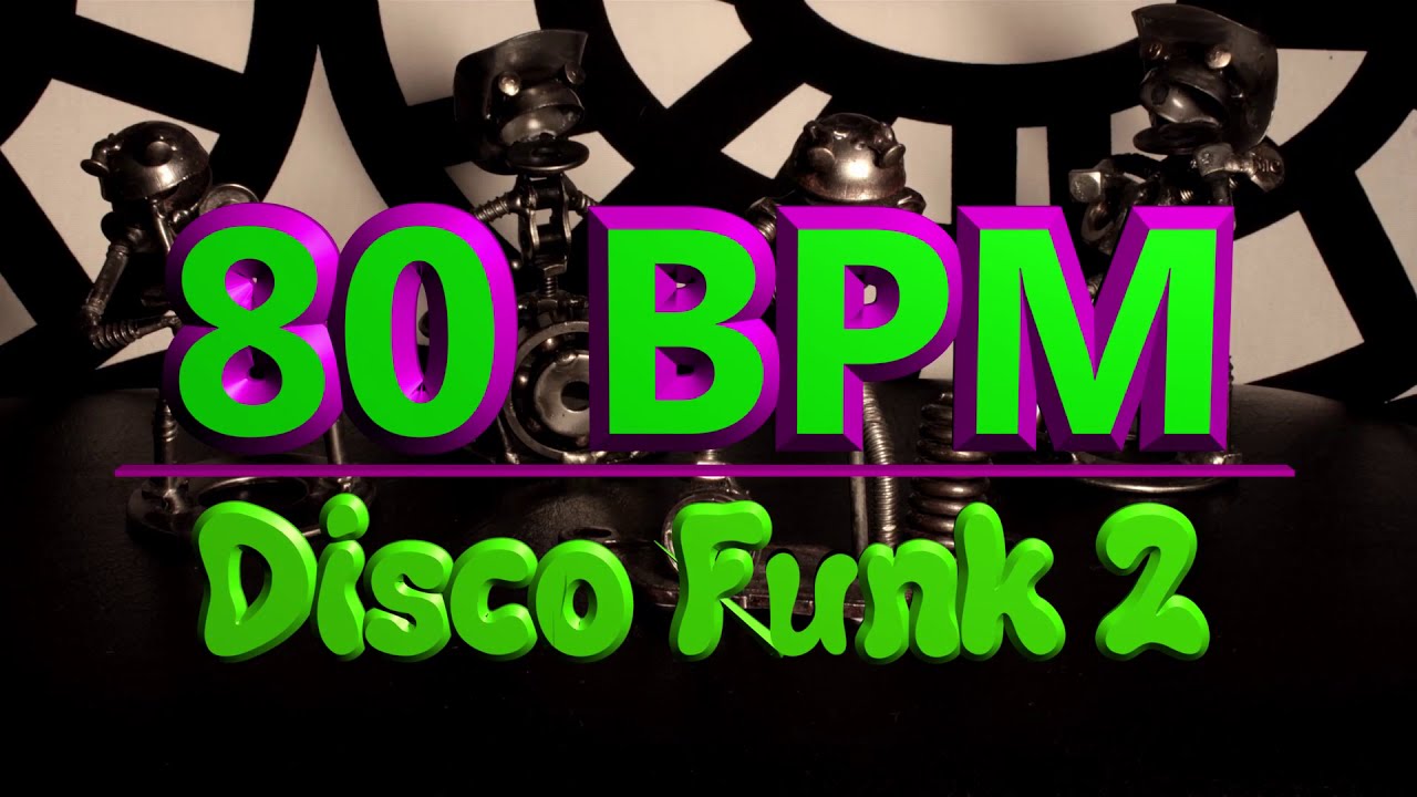 80 BPM - Disco Funk #2 - 4/4 Drum Beat - Drum Track - YouTube