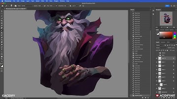 🧙 Painting A Wizard Concept In Photoshop Using The Lasso Tool (Painting Process Video)