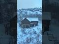 Log Cabin During a Snow Storm in Park City Utah