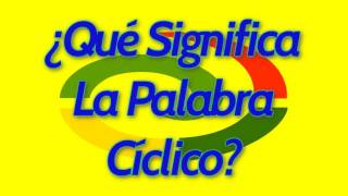 ¿Qué es la educación ciclica?