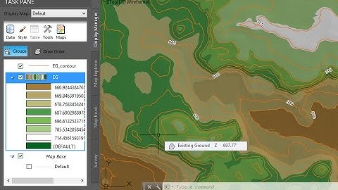 Improve Civil 3D large surface performance using the Map Display Manager