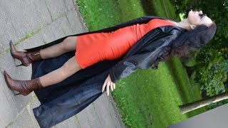 Latest Leather Dresses for Girls & Women's//leather lagging//leather skirt mature women