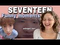 First time REACTING to SEVENTEEN pt.2 (funny moments & JUN 