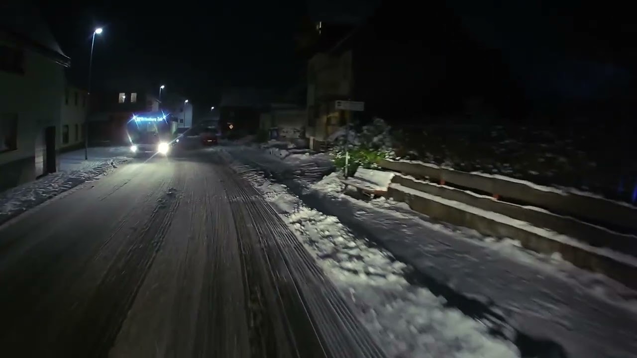 Lichter im Schnee. Copyright by Jörg Algeier