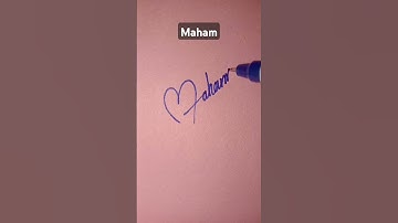 Maham name ||M sign #ahmadsignature#ytshorts #shortsvideo #ahmad #signature #sign