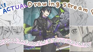 ACTUAL Catching Up Drawing  TWST Requests Doodles Stream!♡  #twst #drawingstream