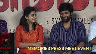 Memories Movie Press Meet Hero Vettri Heroine Parvathy Arun