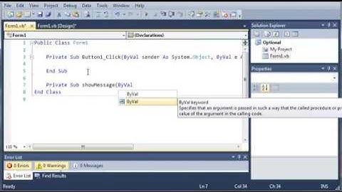 Visual Basic Tutorial   46   Optional ByVal ‏