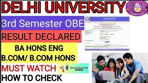SOL Third Semester Result Declared Dec 2021- Ba Hons eng/ Bcom/Bcom hons
