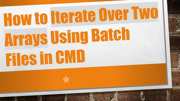How to Iterate Over Two Arrays Using Batch Files in CMD