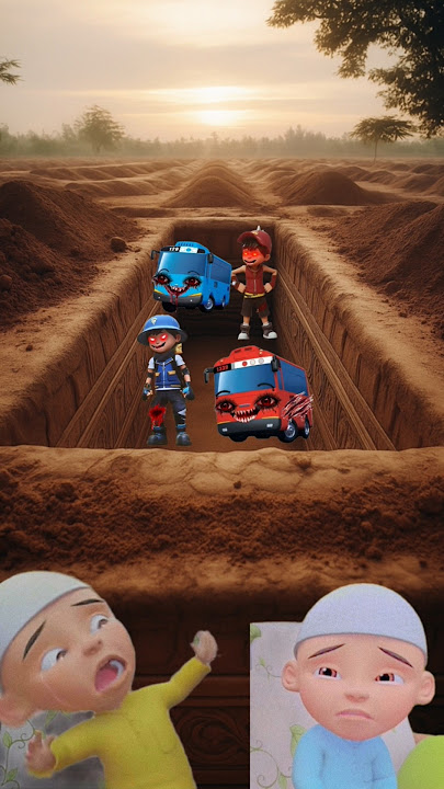 BoBoiBoy Berdua Bertemu Bus Tayo Dan Upin Ipin Nangis, Orang Kaya Mati Orang Miskin Mati #shortvideo