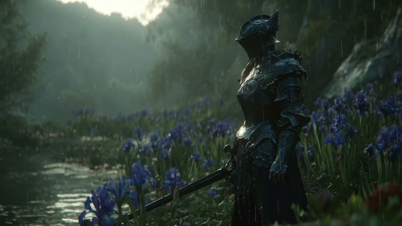 Hunter among bloodstained library