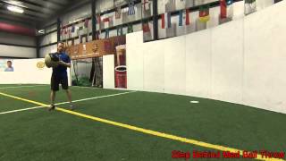 Step Behind Med Ball Throw