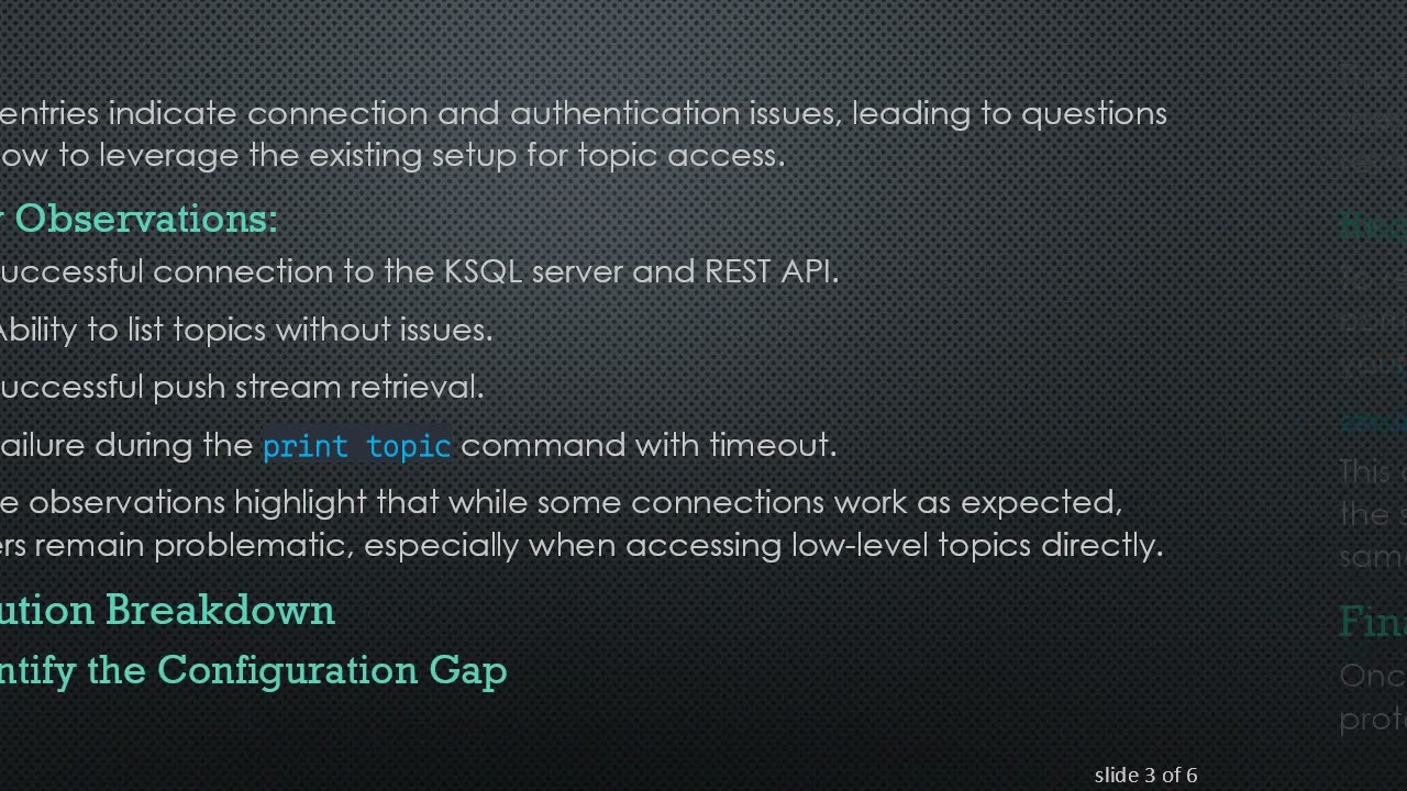 Resolving SASL_SSL Configuration Issues: Accessing Topics in ksqlDB