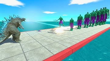 Kaiju Monsters VS 10 Growing Levels of HULK COLOSSAL TITAN Size Comparison - ARBS