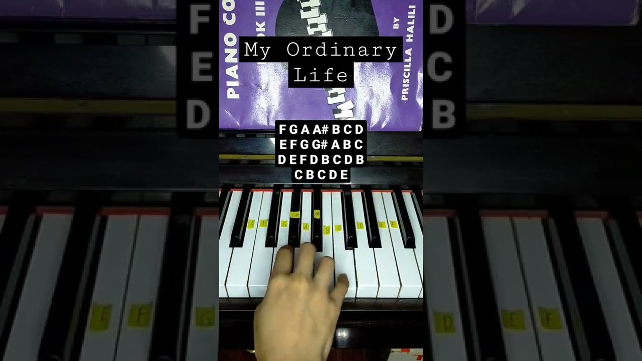 My Ordinary Life - The Living Tombstone Easy Piano Tutorial 
