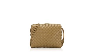 Bottega Veneta Nappa Intrecciato Loop Small Camera Bag Dark Praline