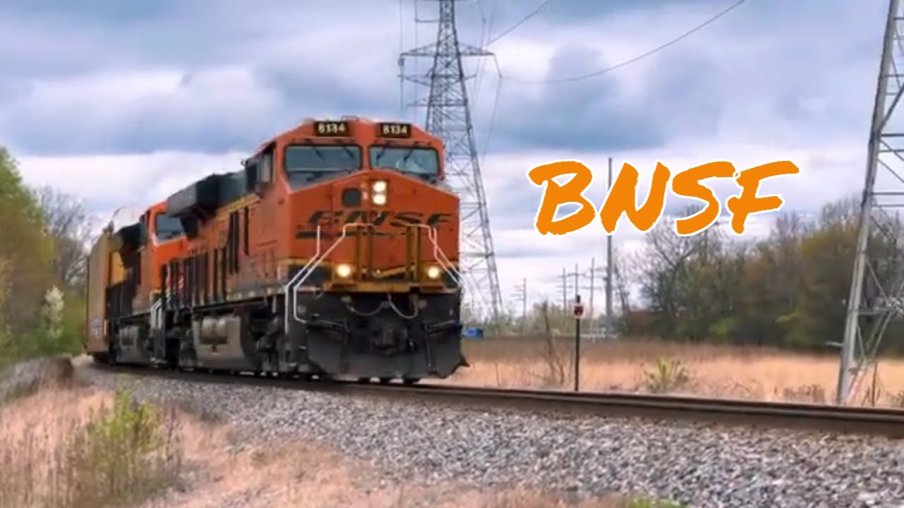 BNSF Freight Train Rumbling Through Plainfield