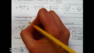 Simplifying Rational Expressions   Video Notes