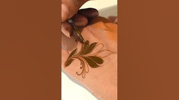 Mehndi design easy and beautiful | learn how to make henna leaves|#mehndidesign #satisfying