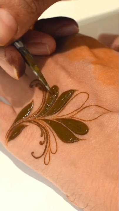 Mehndi design easy and beautiful | learn how to make henna leaves|#mehndidesign #satisfying