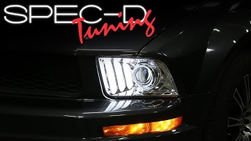 SPECDTUNING INSTALLATION VIDEO: 2005-2009 FORD MUSTANG PROJECTOR HEADLIGHTS
