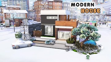 ORANGE BLACK MODERN HOUSE // The Sims 4: Speed Build // NO CC