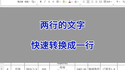 Excel：单元格中两行的文字，快速转换成一行。#excel技巧 #wps