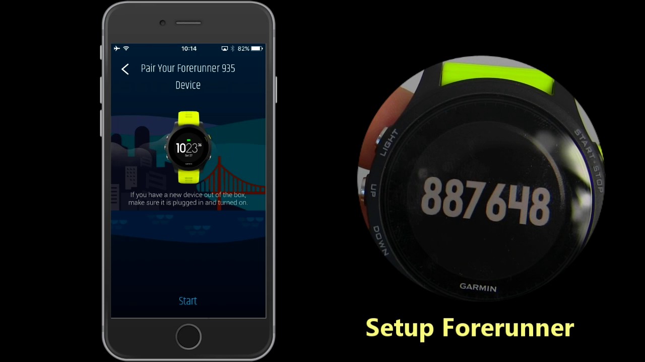 how to connect a garmin watch to iphone