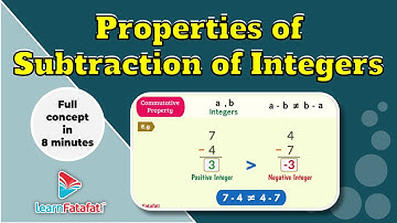 Class 7 Maths Integers - Properties of Subtraction of Integers - LearnFatafat