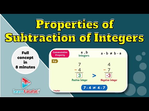 Video: Vilka är egenskaperna för subtraktion av heltal?