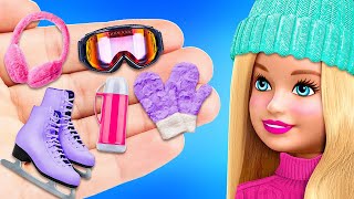 CUTE WINTER DOLL CRAFTS || Awesome Miniature DIY Ideas