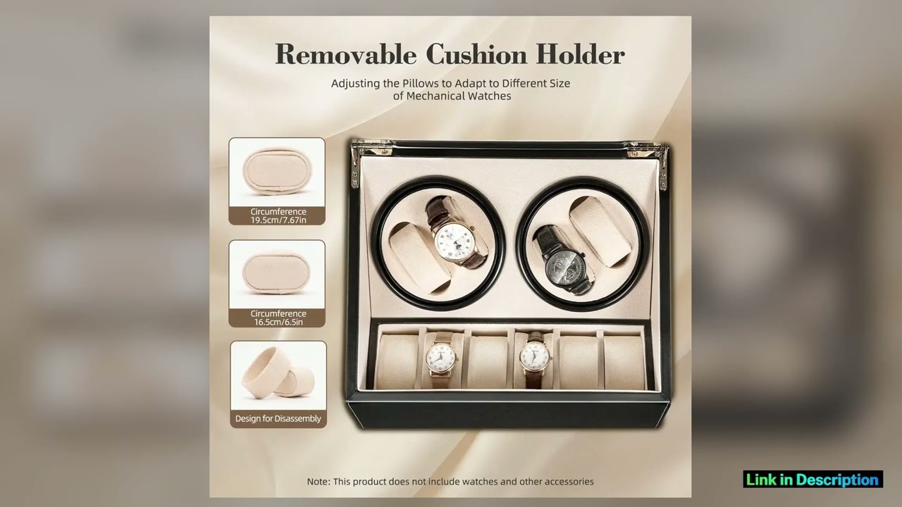 Automatic Watch Winder Display Box Wrist Watch Winder Display Double Automatic Watch Organizer 46