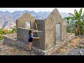 The Girl Built A Sturdy Kitchen Adjoining The Main House: Wall Finishing, Floor Concrete Pouring