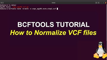 Bcftools tutorials | how normalize vcfs