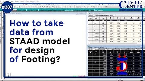 How to take data from STAAD model for design of Footing//Structural Design
