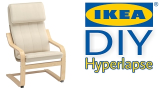 IKEA DIY Timelpase POÄNG kids chair POÄNG children chair assembling DIY in fast forward timelapse hyperlapse in 30 seconds. Do it it yourself Ikea furniture assembling