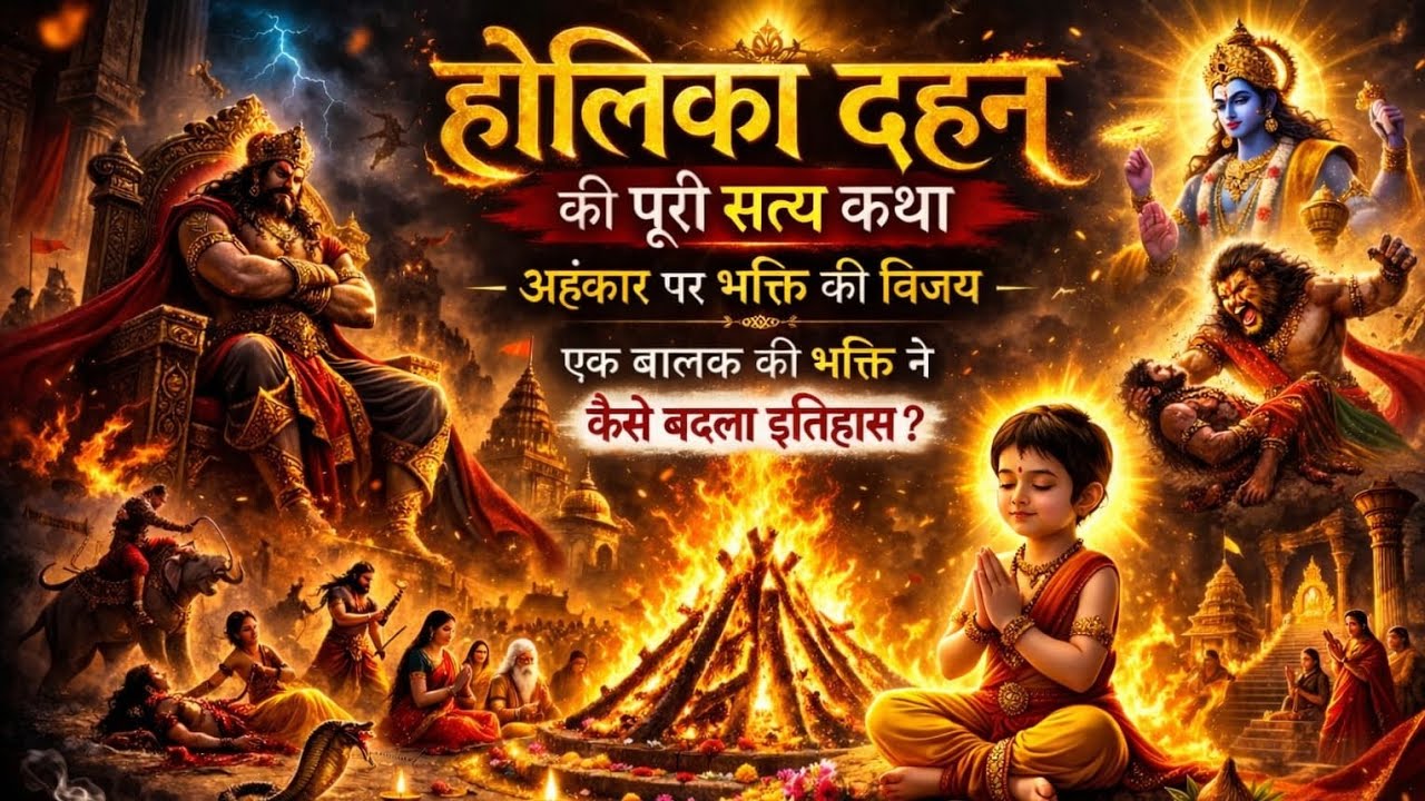 जब अग्नि भी झुक गई भक्ति के आगे | होलिका दहन की दिव्य और सच्ची कथा 🔱 The Divine Victory of Truth |